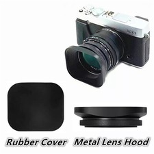 Square Metal Lens Hood for Leica Fujifilm 37/39/43/46/49/52mm Filter