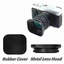 Square Metal Lens Hood for Leica Fujifilm 37/39/43/46/49/52mm Filter
