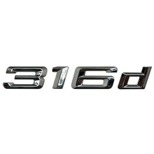 Silber Chrom 316d Auto Flach Buchstabe Nummer Hinten Kofferraum Boot Abzeichen Emblem f�r BMW