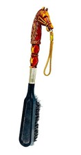 Vintage Horse Head Shoe Brush With Gold Strap Made In Japan