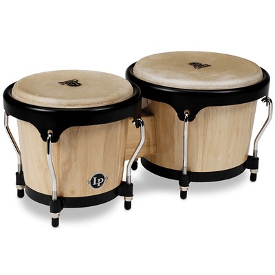 Latin Percussion LPA601-AW LP Aspire Series Bongos, Natural Wood & Black