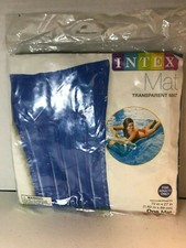 Intex Mat Pool Float Pack Swimming Inflatable Blue Transparent Adult 72" x 27"
