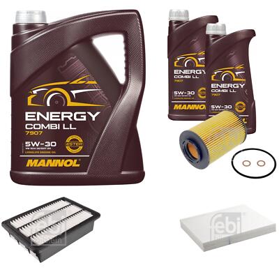 FEBI Inspektionspaket 7L MANNOL Energy Combi LL 5W-30 für Hyundai Santa Fé