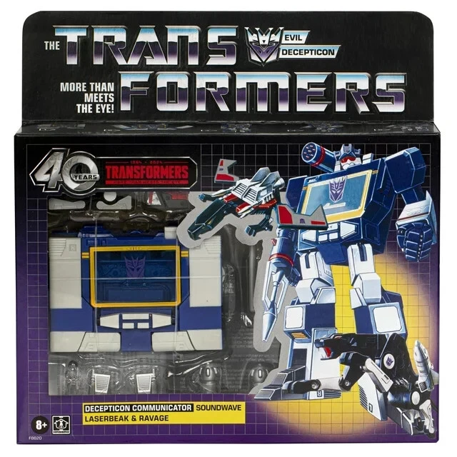 Transformers Retro 40th Anniversary Soundwave, Laserbeak & Ravage Action Figure - Image 4 of 4