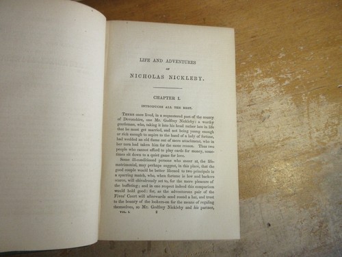 Old NICHOLAS NICKLEBY Book Set 1866 ANTIQUE VICTORIAN LIFE ADVENTURES CLASSIC ++ - Picture 5 of 12