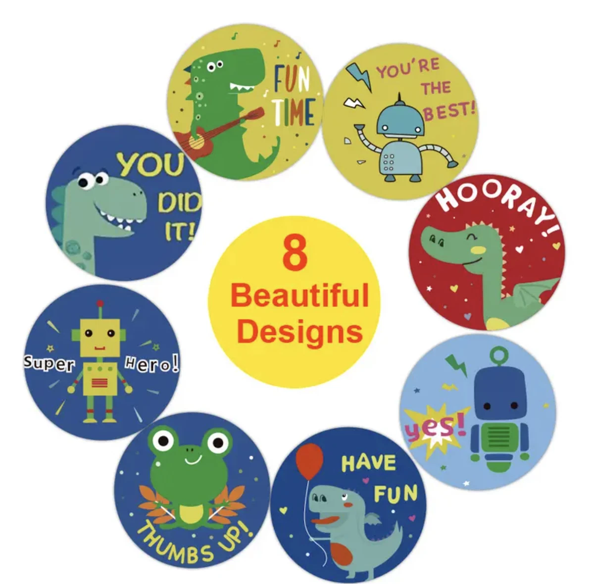 Positive Reward Encouragement Stickers 2.5cm 50/100pc Teacher Kids Merit Award