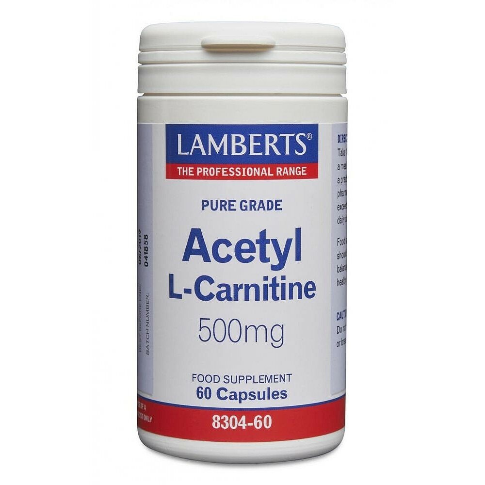 Lamberts Pure Grade Acetyl L-Carnitine 500mg 60 Capsules