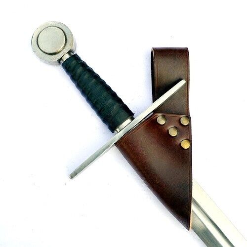 Soporte de espada cuero medieval LARP soporte de armas cinturón soporte de cinturón espada - Imagen 1 de 3