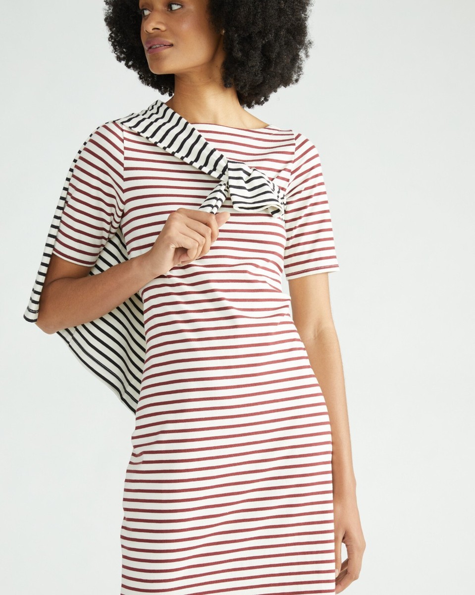 white christmas dresses Women's Oversized A-Line Casual Jersey Knit Dress– PromGirl main image 0
