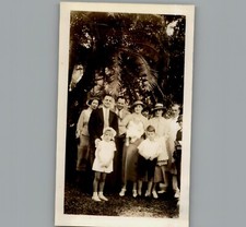 Antique 1940's Family Gathering Black & White Photography Photo