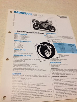 Kawasaki ZX-10R D6 2006 1000 Ninja Motorcycle Technical Sheet RMT
