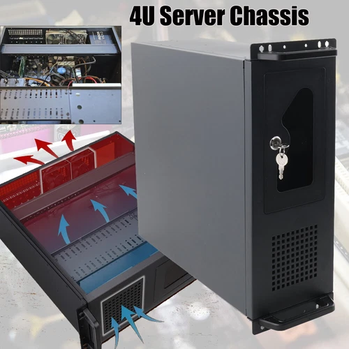  4U Servergehäuse Rackmount Rack Server Gehäuse 7 x 3,5" HDD Laufwerkschächte