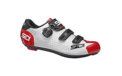 Sidi Alba 2 Men's Road Cycling Shoes, White/Black/Red, M44.5
