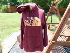 THE NORTH FACE Womens Hoodie Hooded Hoody Sweatshirt Size MEDIUM Burgandy