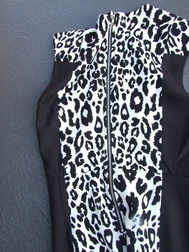 MIKA & GALA DRESS SIZE 10 LIKE NEW COLORBLOCK SEXY AZ WIGGLE OPEN ZIPPER - Picture 3 of 3