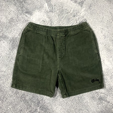 STUSSY CORDUROY SHORTS IN GREEN - 30
