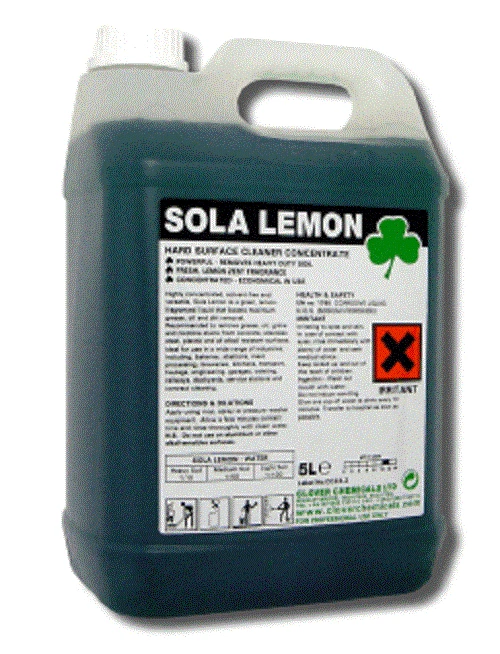 CLOVER CHEMICALS Sola Lemon Universal Hard Surface Cleaner - Remover Of Industrial Dirt & Grease