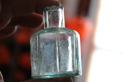 Antique 8 Sided (Bright Blue) Ink Well, Item # A - 110