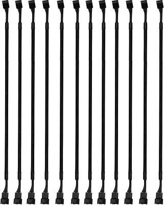 12er Pack PWM Lüfter Verlängerungskabel, Gehäuselüfter Verlängerungskabel, Sleeved Braided 3-4Pin