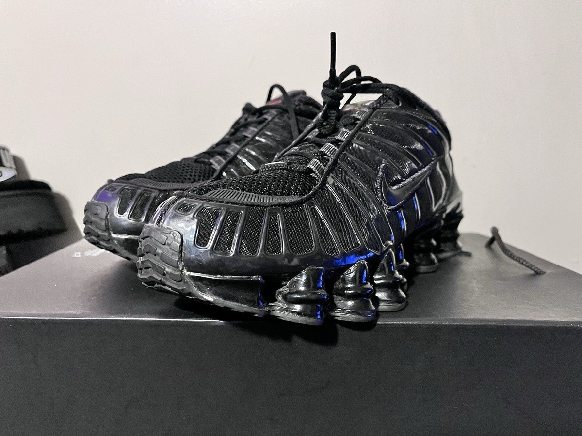 2019 Women's Nike Shox TL Black Metallic Hematite Orange Used Size