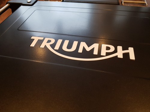 Triumph Tiger Expedition Top Box Sticker Silver Etch, Gloss White Or Clear - Picture 5 of 12