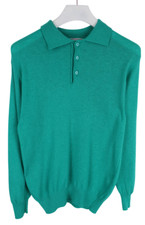 TRICOBEL Pull Homme MEDIUM Vintage Pullover En Laine Mélangée Col Polo Tricoté