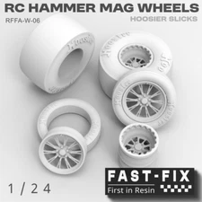 FAST-FIX 24 – RC Hammer-Style Mag Wheels + Hoosier-Style Slicks (RFFA-W-06)