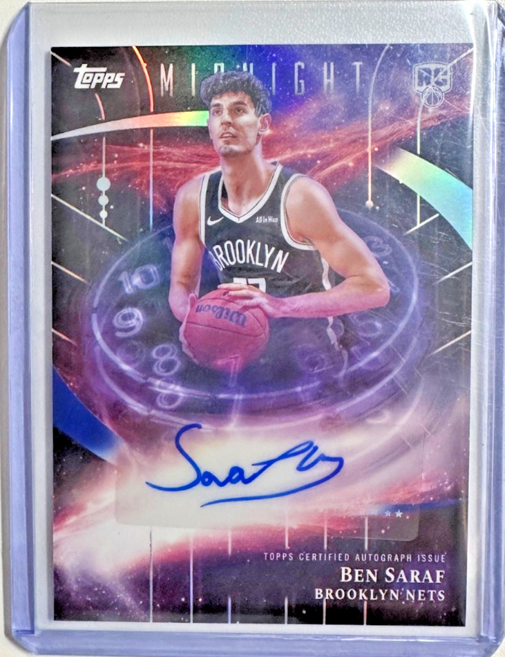 2025-26 Topps Stroke of Midnight Auto Ben Saraf RC #SMR-BS Refractor Nets