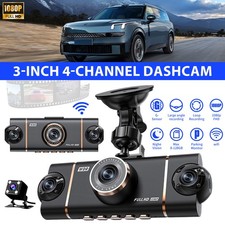 4K 3"IN Dash Cam Car Front Rear Left Right Four Dash Camera Night Vision IPS US