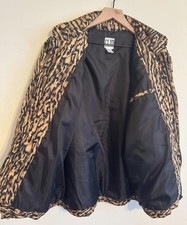 Clio Quilted Animal Print Silk Jacket Button ...