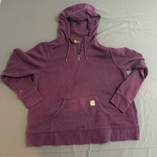 Women  s Carhartt Relaxed Fit Quarter Zip Hoodie 2XL Purple/Pink Color