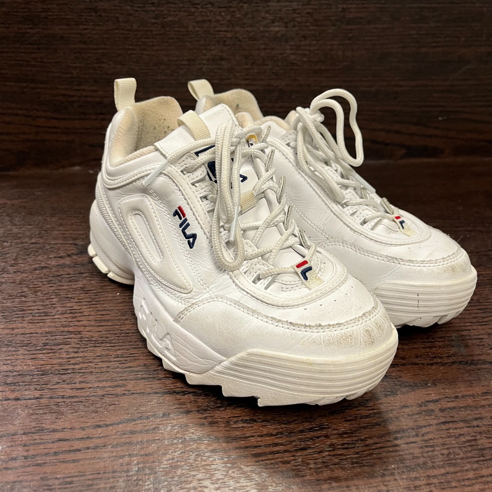 Size 8 White 5fm00002-125 Leather Chunk