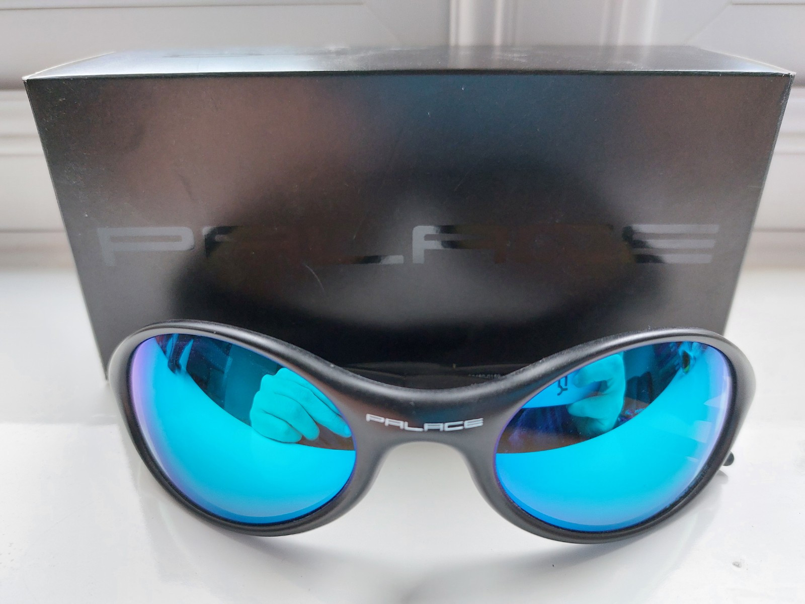 PALACE SKATEBOARDS OAKLEY EYEJACKET PRIZM SAPPHIREMATTE BLACK BNIB NEVER WORN image 3