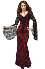 Alluring Vampire Full Length Gown Women Adult Costume