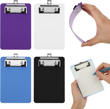 4 Pack Small Clipboards 4 X 6 Inch, Mini Clip Board Notepads Clipboard, Letter S