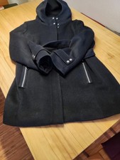 Warmer modischer Damenmantel Gr.48 schwarz Kapuze  von S. Oliver gebraucht