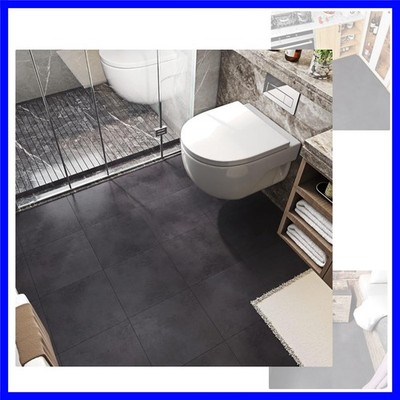 Peel and Stick Floor Tile Slate Grey Vinyl Flooring for Bathroom Floor Tiles ...