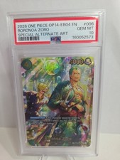 Roronoa Zoro PSA 10 GEM MT 2026 One Piece OP14 EB04 EN Special Alternate Art 006