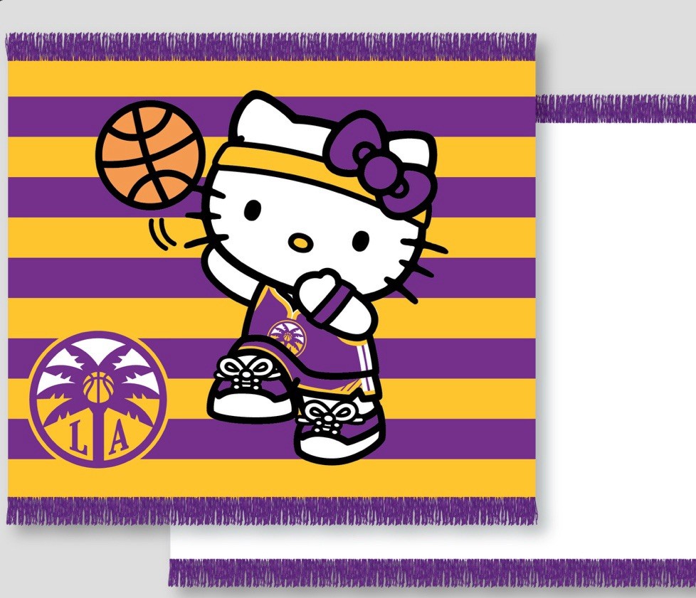 2025 WNBA Hello Kitty x LA Sparks Beach Blanket/Towel Exclusive
