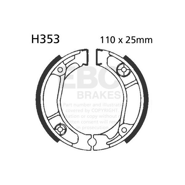 EBC Brake Shoe Set (5) 5 Front Left for Hero Splendor Pro 100 2011 - 2012