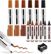Dual Tip Furniture Markers 13Pk Touch Up Paint Pen Wood Filler Repair Kit
