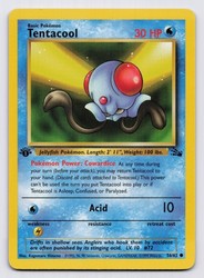 Tentacool 56/62 Fossil 1st Edition Common