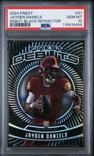 PSA 10 2024 Topps Finest Jayden Daniels Rookie Black Refractor /25 #D-1 (25/25) 