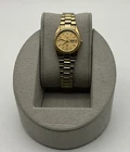 Vintage Seiko Watch Womens 24mm Gold Tone 3E23-0A60 Day Date New Battery 6.25"