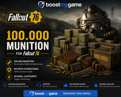 100.000 Munition mit 150 Stimpacks und 50 Radaways für Fallout 76  PC