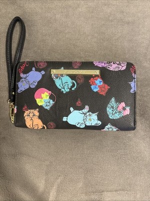 Betsey Johnson Wristlet with Multicolored Cats
