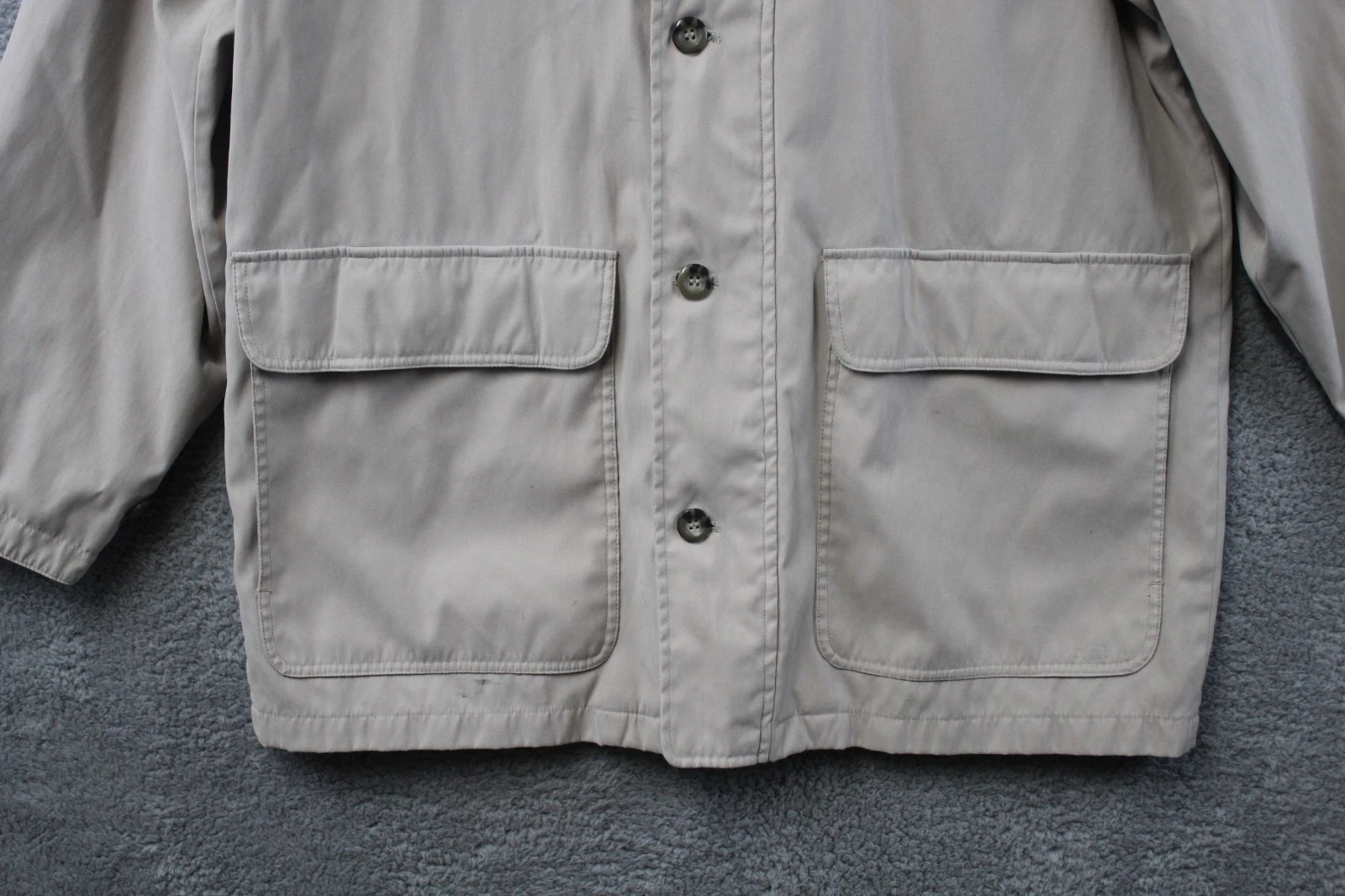 Vintage Norm Thompson Field Jacket Long Sleeve Beige Size XL Read Description image 4