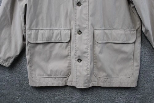 Vintage Norm Thompson Field Jacket Long Sleeve Beige Size XL Read Description image 4