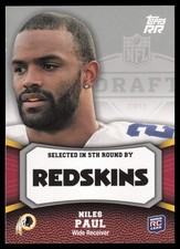 2011 Topps Rising Rookies #167 Niles Paul Washington Redskins Rookie