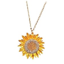 Bling Car Mirror Hanging Accessories, Crystal Diamond Car Interior Sunflower